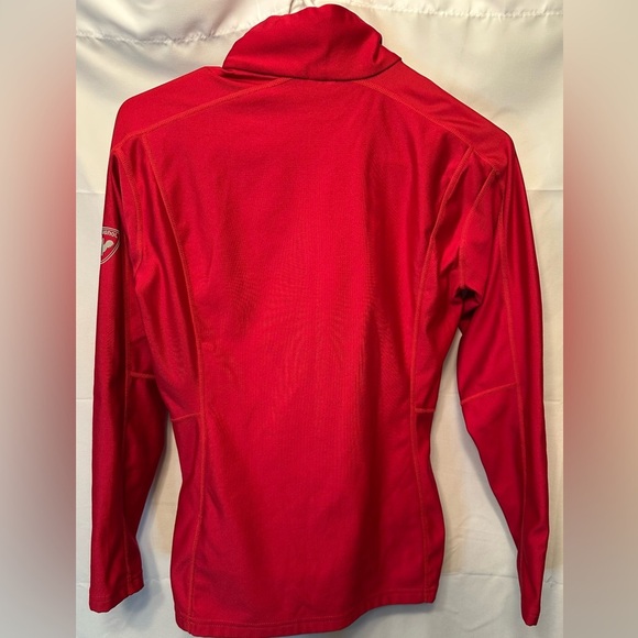 ROSSIGNOL Women’s Classique 1/2 Zip Layer Size Medium Cherry Pink Color Logo - Picture 8 of 10